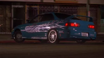 The Acura Integra of Mia Toretto (Jordana Brewster) in Fast and furious
