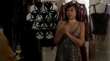 Témoin de l'Empire (Taraji P. Henson) Métallique Perles V-Devant de la Combi dans l'Empire