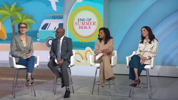 Gucci Sackville Leather Bow Mid-Heel Mules worn by Jill Martin as seen in Today on  August 22, 2024