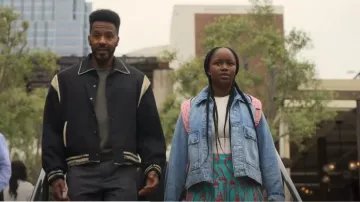 Akira Faces and Places Skirt worn by Naima Stewart (Aderinsola Olabode) as seen in Reasonable Doubt (S02E01)