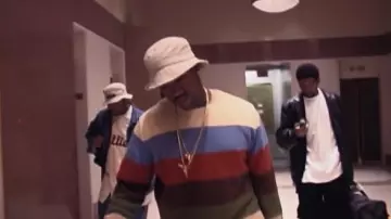Suéter a rayas usado por Kanye West como se ve en jeen-yuhs: A Kanye Trilogy Documentary Wardrobe