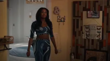 Pucci Marmo Leggings worn by Hilary Banks (Coco Jones) as seen in Bel-Air (S03E06)
