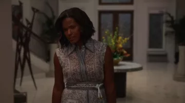 Zimmermann Matchmaker Short-Sleeved Blouse worn by Vivian Banks (Cassandra Freeman) as seen in Bel-Air (S03E06)