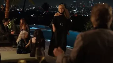 ‎Taller Marmo Taylor Off-Shoulder Kaftan worn by Loretta Durkin (Meryl Streep) as seen in Only Murders in the Building (S04E01)