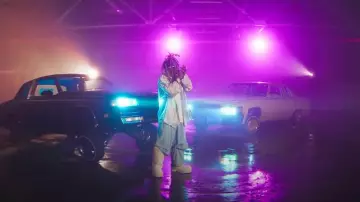 Balenciaga White Suede Tall Alaska Boots worn by Lil Wayne in Flau'jae, Lil Wayne - Came Out A Beast (Official Music Video)