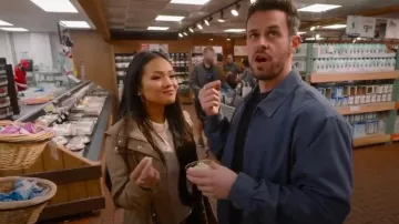 Cole Haan Solid-Hued Anorak In Truffle worn by Jenn Tran as seen in The Bachelorette (S21E07)