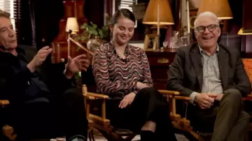 Chemise boutonnée en jacquard ondulé Missoni portée par Selena Gomez vue dans Good Morning America le 23 août 2024