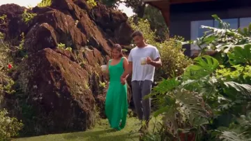 Becca Mykonos Semisheer Ribbed Cover-Up Maxi Dress In Verde worn by Jenn Tran as seen in The Bachelorette (S21E08)