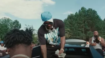 Camiseta Warren Lotas North Carolina Tar Heels Negra usada por DaBaby en Trap Dickey - Blue Devils (Video Oficial)