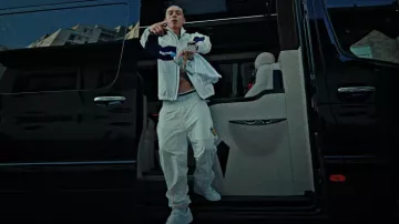 Nike Air Force 1 Low White portée par Central Cee en CENTRAL CEE X JRK 19 - BOLIDE NOIR (CLIP VIDÉO)