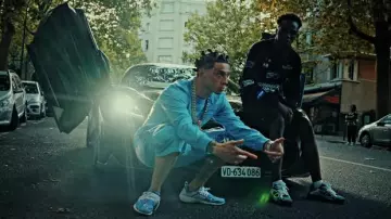 Nike Air Presto x Hello Kitty University Blue worn by Central Cee in CENTRAL CEE X JRK 19 - BOLIDE NOIR (MUSIC VIDEO)