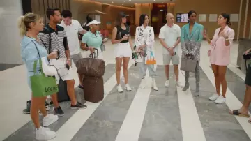 Celine Block Sneakers With Wedge Outsole In Calfskin worn by Caroline Stanbury as seen in The Real Housewives of Dubai (S02E12)