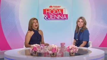 Prabal Gurung Collective Denim Patchwork Midi Dress portée par Jenna Bush Hager comme on le voit dans Today with Hoda & Jenna le 27 août 2024