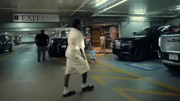Mocassins en cuir noir et raphia crème Amiri portés par Kodak Black en Kodak Black - Sharp Vibes [Clip officiel]