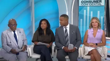 Camiseta sin mangas con cuello pin loft usada por Dylan Dreyer como se ve en Today el 28 de agosto de 2024