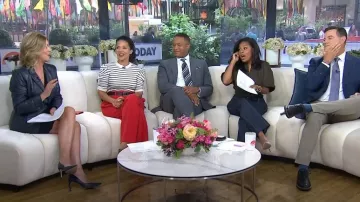 Cinq a Sept Louisa Chaqueta usada por Christine Romans como se ve en Today el 28 de agosto de 2024