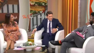 A.L.C. Ansel Robe portée par Michelle Miller vue dans CBS Mornings le 28 août 2024