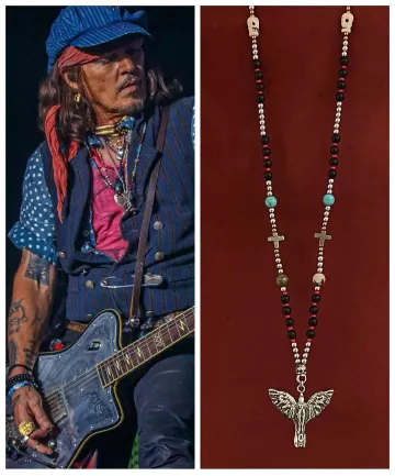 El collar "Navajo JD Crow" de Johnny Depp en la cuenta de Instagram de @jack_and_rose_collection