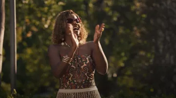 Zimmermann Ottie Wide Link Paisley Swimsuit worn by Vivian Banks (Cassandra Freeman) as seen in Bel-Air (S03E07)