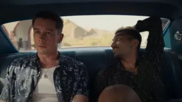 Vetements Code-print Jersey Shirt - Black Green worn by Dionysus (Nabhaan Rizwan) as seen in KAOS (S01E02)