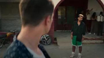 Boston Celtics Nike Icon Swingman Short worn by Dionysus (Nabhaan Rizwan) as seen in KAOS (S01E02)