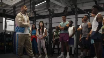 Lacoste Monogram Tracksuit Tracksuit Bottoms worn by Quentin (Vic Mensa) as seen in Bel-Air (S03E08)