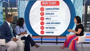 Kate Spade Small Square Semiprecious Stone Stud Earrings worn by Vicky Nguyen as seen in Today on  August 30, 2024