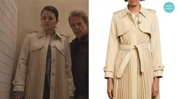 Atuendos de la serie de televisión Only Murders in the Building: Mabel Mora (Selena Gomez) lleva cárdigan de arlequín en el episodio 2 de la temporada 4