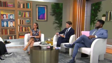 Ted Baker Kairra Kyoto Gardens Robe portée par Michelle Miller telle qu’elle est vue dans CBS Mornings le 29 août 2024