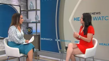 Robe Milly Cady Atalie portée par Céline Gounder vue dans CBS Mornings le 30 août 2024