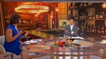 Elie Tahari Geraldine Robe portée par Dana Jacobson telle qu’elle est vue dans CBS Mornings le 1er septembre 2024