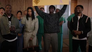 Neil Barrett Modernist Bomber Jacket worn by Jessie 'JR' Raymond (Sylvester Powell) as seen in All American: Homecoming (S03E09)