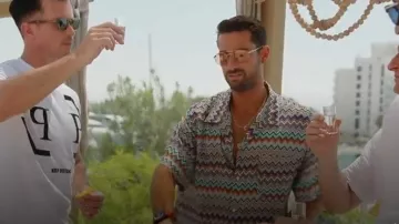 Missoni Short-Sleeved Viscose Bowling Shirt worn by Sergio Carrallo as seen in The Real Housewives of Dubai (S02E13)
