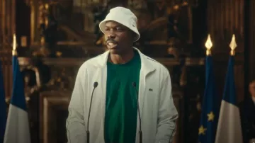 Lacoste Paris Piqué Track Jacket worn by Stéphane Blé (Jean-Pascal Zadi) as seen in Represent (S02E01)