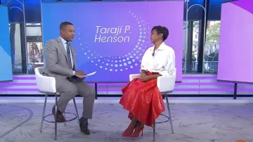 Jessica Rich Ysabelle Escarpins en rouge portés par Taraji P. Henson comme on le voit dans Today le 3 septembre 2024