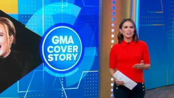 Derek Lam 10 Crosby Robertson Crop Flare Pants usado por Elizabeth Schulze como se vio en Good Morning America el 3 de septiembre de 2024