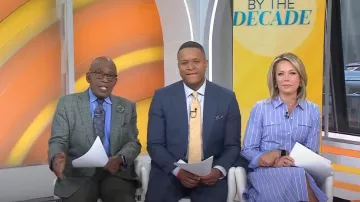 Vestido Talbots Popelin Fit & Flare usado por Dylan Dreyer visto en Today el 4 de septiembre de 2024