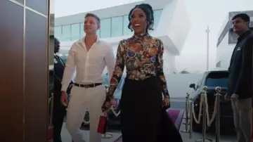 Le Silla Small Ivy Tote Bag worn by Caroline Brooks as seen in The Real Housewives of Dubai (S02E13)