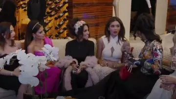 Cabochon Bold Lily Skirt worn by Saba Yussouf as seen in The Real Housewives of Dubai (S02E13)