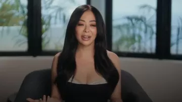 Reformation Melanie Top worn by Mandie Taketa as seen in Wayne Brady: The Family Remix (S01E05)