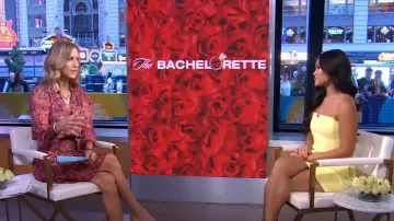 Robe A.L.C. Elsie en Citrine portée par Jenn Tran comme on le voit dans Good Morning America le 4 septembre 2024