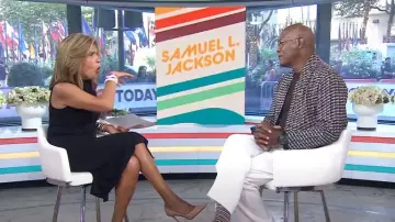 Giorgio Armani Interwoven-print Blazer worn by Samuel L. Jackson as seen in Today on  September 5, 2024