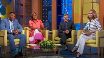 Vestido midi Dip Dye de Derek Lam Collective en rosa usado por Robin Roberts como se vio en Good Morning America el 5 de septiembre de 2024