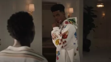 Marni Sweat à capuche en coton à imprimé floral porté par Will Smith (Jabari Banks) tel qu’on le voit dans Bel-Air (S03E09)