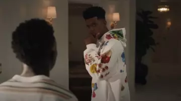 Marni Floral-print Cotton Hoodie worn by Will Smith (Jabari Banks) as seen in Bel-Air (S03E09)