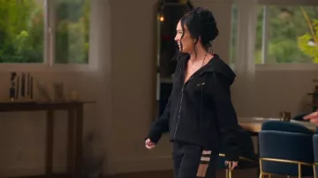 Burberry Check Panel Cotton Jogging Pants worn by Breana Tiesi as seen in Selling Sunset (S08E02)