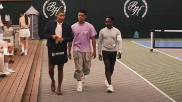 Louis Vuitton Short en maille à imprimé tourbillon Vitelli porté par Will Smith (Jabari Banks) comme on le voit dans Bel-Air (S03E10)