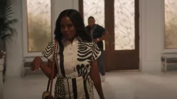 Mango Karina Dress worn by Ms. Hughes (Tatyana Ali) as seen in Bel-Air (S03E10)