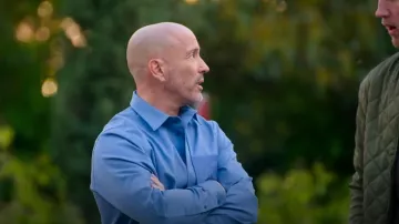 Loewe Shirt in Blue worn by Brett Oppenheim as seen in Selling Sunset (S08E02)