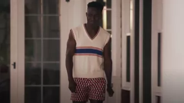 Gilet Céline Triomphe porté par Carlton Banks (Olly Sholotan) vu dans Bel-Air (S03E10)